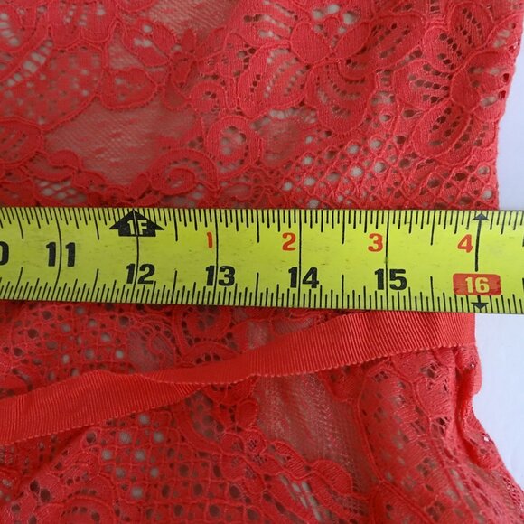 Danny and Nicole Coral Nude Lace Sleeveless Belted Dress Women Size 14 NEW - Picture 11 of 12